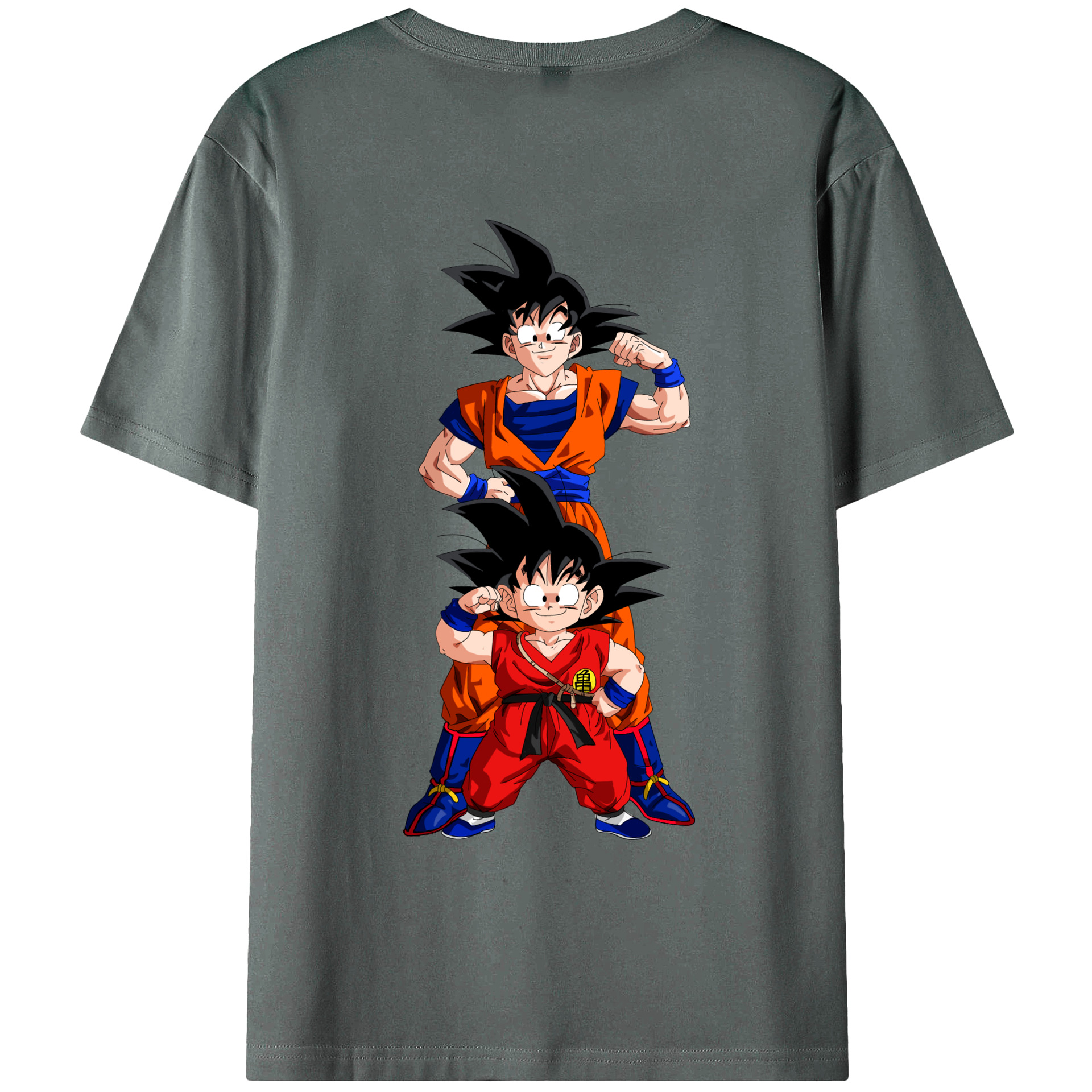 （画像用） ドラゴンボール 孫悟空（そん ごくう）Son Goku カカロット DRAGON BALL Kakarotto 綿100％ メンズ半袖Tシャツ（バックプリント） 通気性